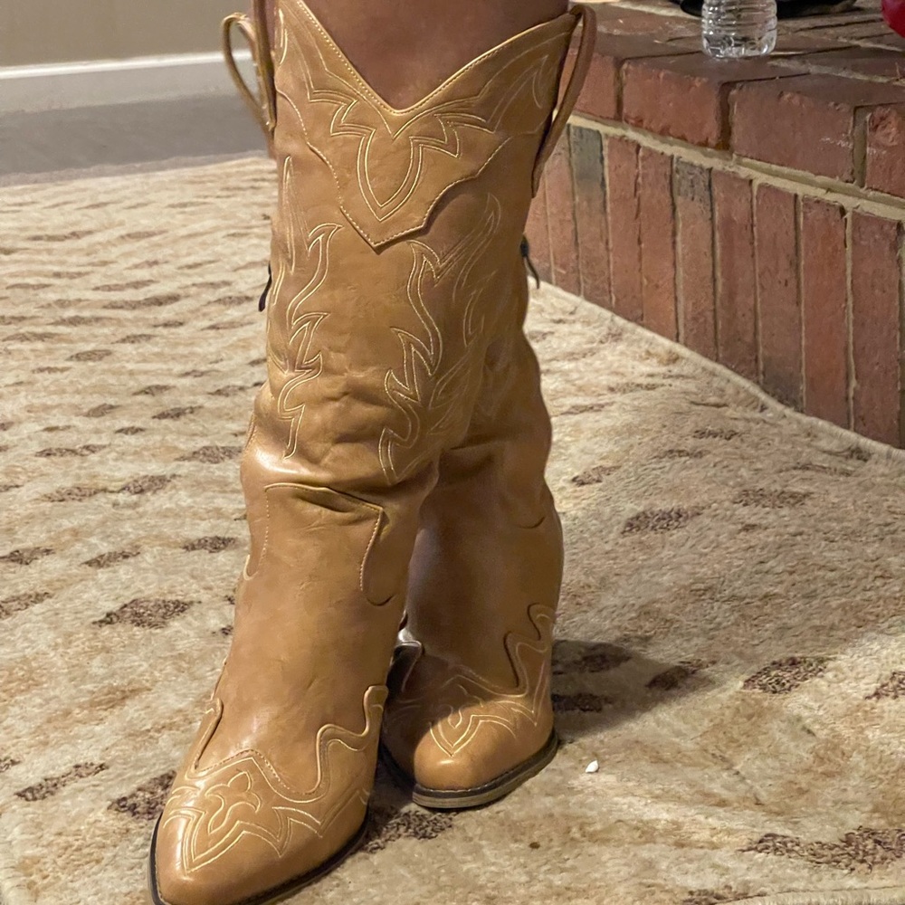 New Cowgirl Boots Tan size 10 - Picture 12 of 15